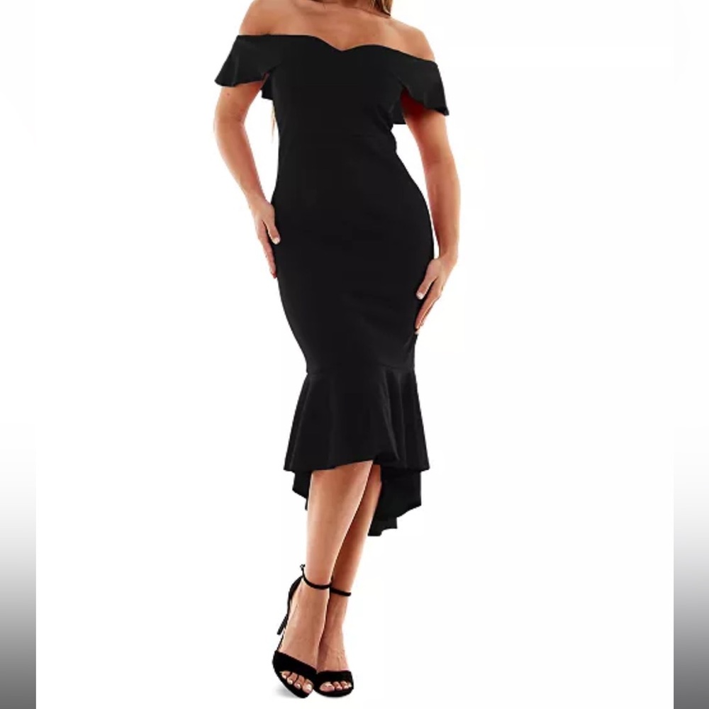 Off-The-Shoulder Mermaid Midi Dress
